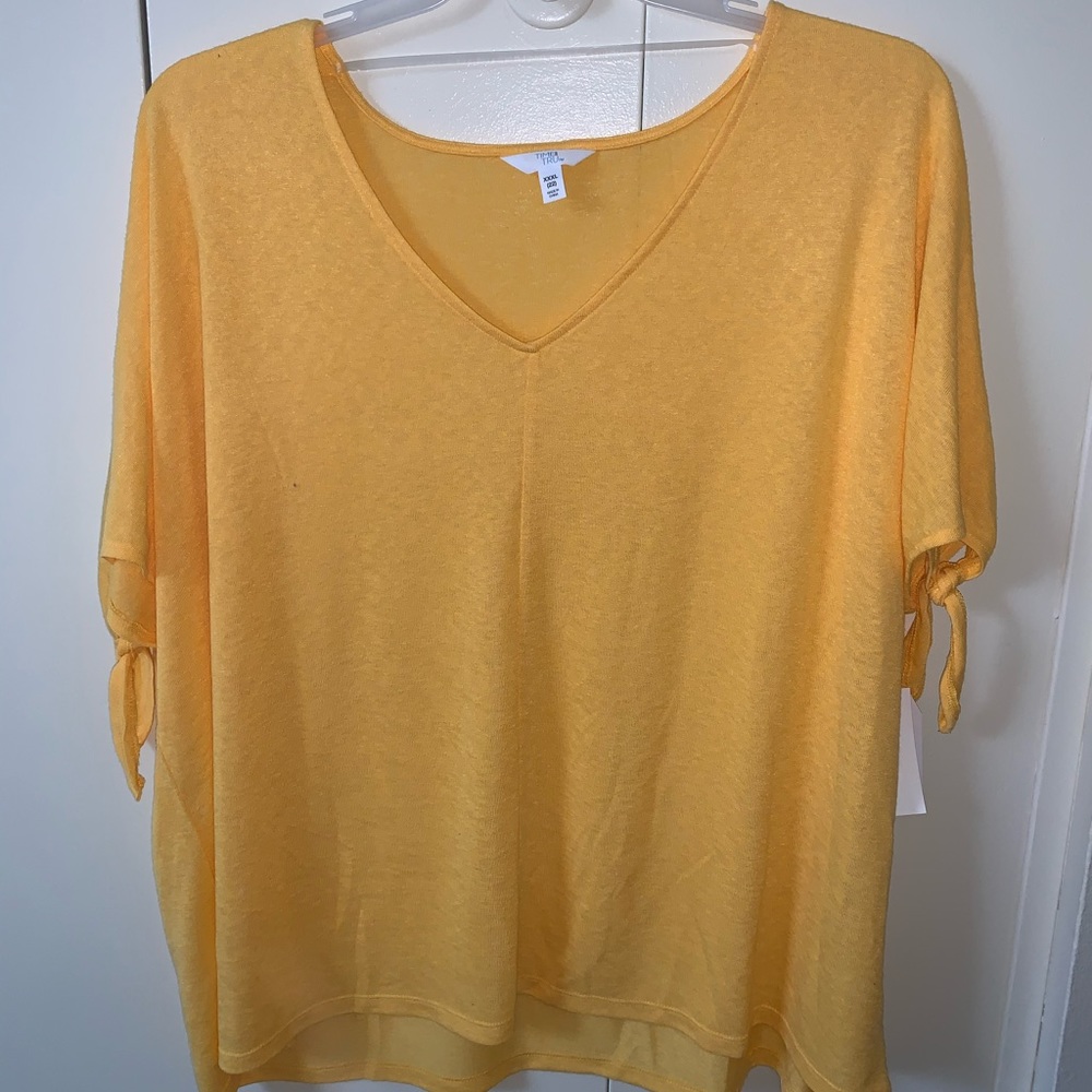 V-Neck Yellow Top